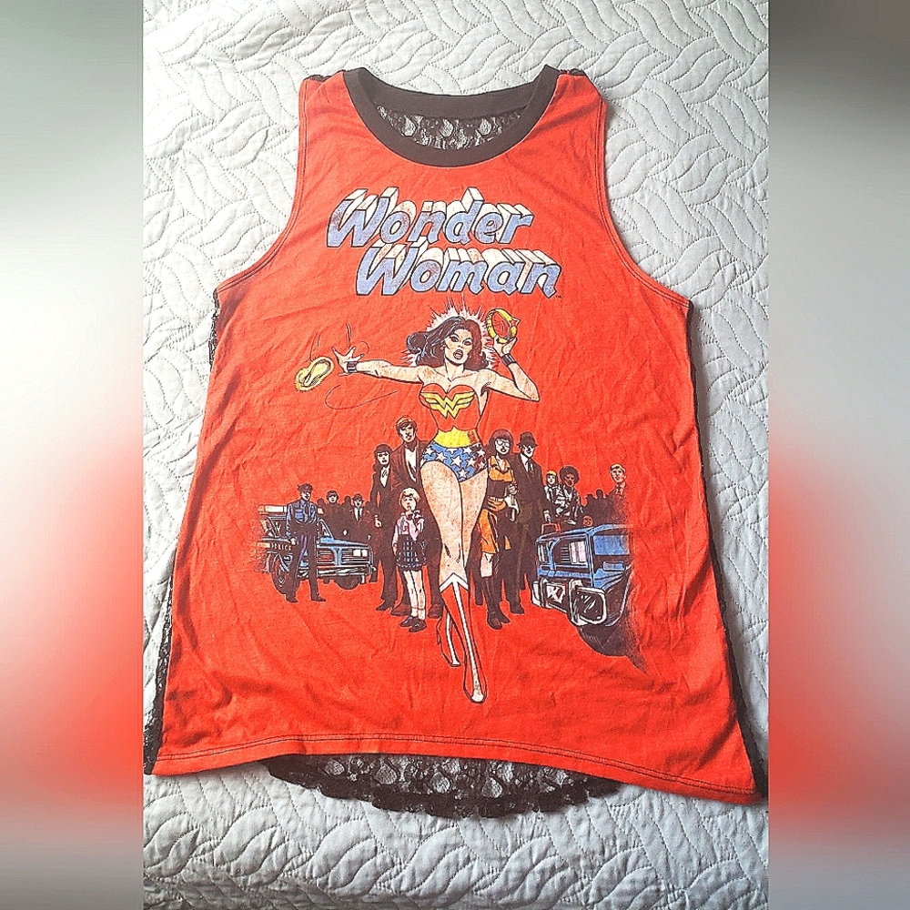 DC COMICS Originals Wonder Woman Tank top, size xl, vintage red